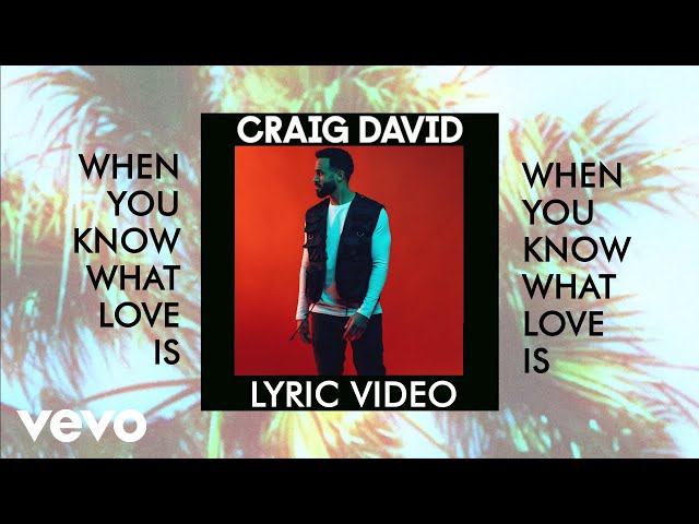 Craig David - When You Know What Love Is (Lyric Video)