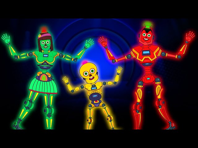 Skeleton Robot Finger Family Song | Halloween Dance Songs by @Teehe@TeeHeeTown on @hooplakidz