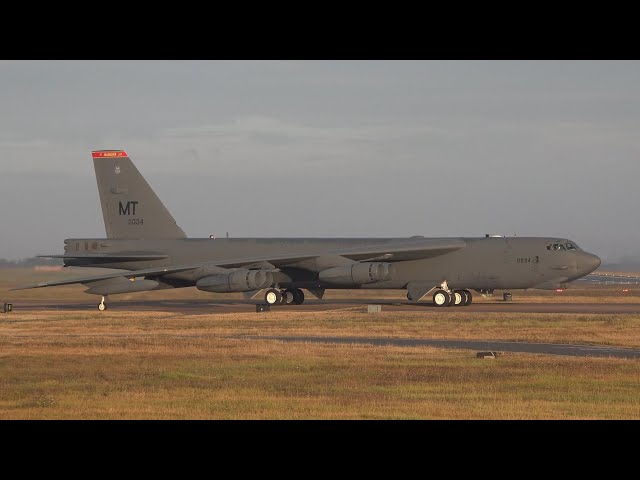 B-52 bomber planes launch for South East Europe 🇲🇰 🇦🇱 🇲🇪 🇭🇷
