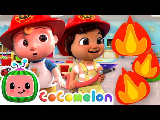 Fire Fighter Rescue At School! | Nina's Familia | CoComelon Nursery Rhymes & Kids Songs