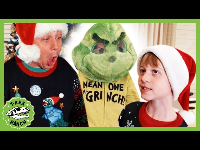 Christmas Tree Hunt for Christmas! Dinosaur Toys & Decorating for Christmas with Santa! T-Rex Ranch