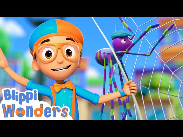 Blippi Wonders - Spider Web! | Blippi Animated Series | Cartoons For Kids
