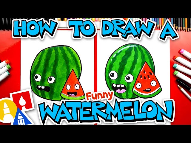 How To Draw A Funny Cartoon Watermelon