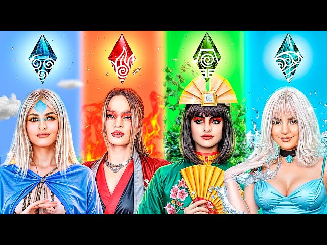 Four Elements Makeover! Fire Girl, Water Boy, Air Girl and Earth Girl!
