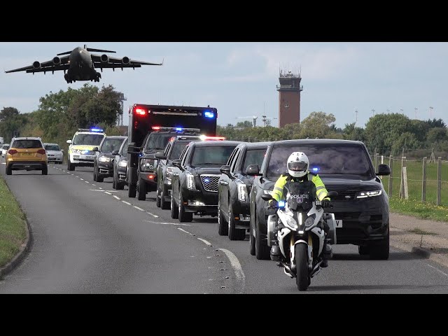President Biden's security arrive ahead of the Queen's funeral 🇺🇸 🇬🇧