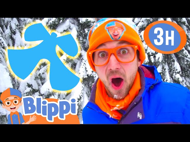 Blippi Learns How to Make a Snow Angel! | 3 HOURS OF BLIPPI CHRISTMAS VIDEOS!