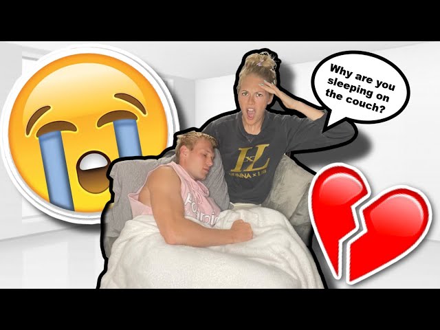 SLEEPING On The COUCH To See How My Girlfriend Reacts! *CUTE*