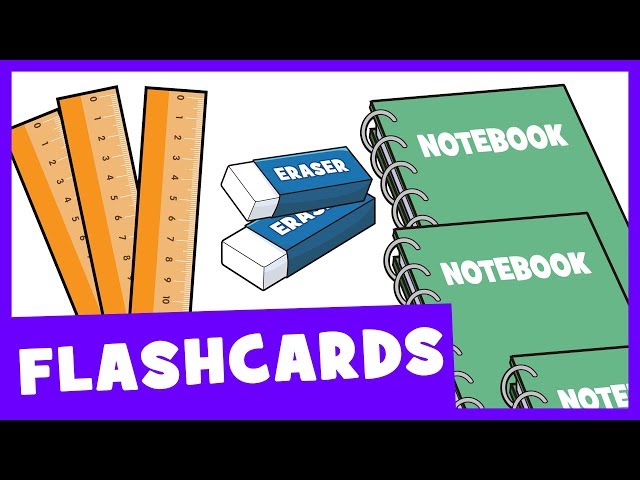 Learn School Supplies (Singular and Plural) | Talking Flashards