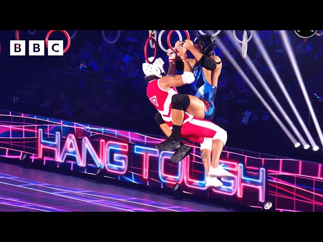 Legend is hard to beat in Hang Tough swinging challenge 💪  | Gladiators - BBC