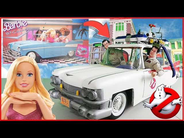 Home made Barbie size Ghostbusters car  Ecto1 custom action figure