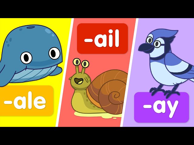 Turn & Learn: Word families that use the long “a” sound.