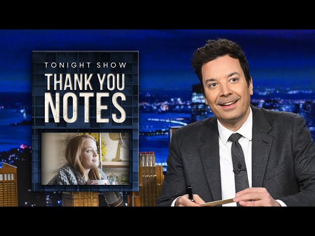 Thank You Notes: Weighted Blankets, Pickle Spears | The Tonight Show Starring Jimmy Fallon
