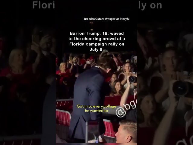 Barron Trump Proves a Hit With Crowd at Florida Rally