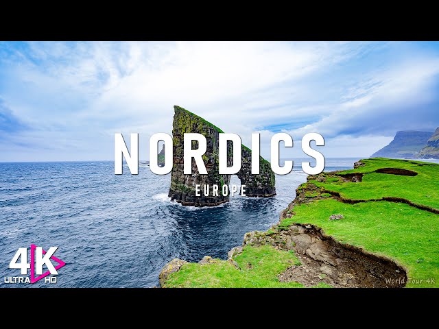 FLYING OVER NORDICS - Amazing Beautiful Nature Scenery & Relaxing Music | 4K Video Ultra HD