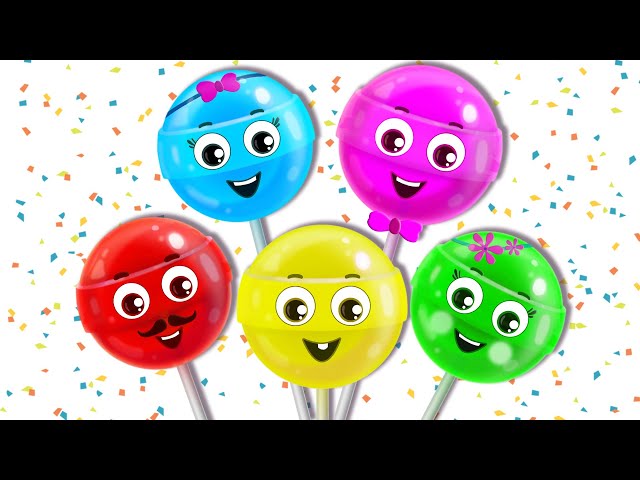 Learning Colors for Kids with Lollipop Finger Family Songs  + More Nursery Rhymes
