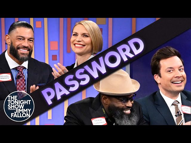 Password with Claire Danes and Roman Reigns | The Tonight Show Starring Jimmy Fallon