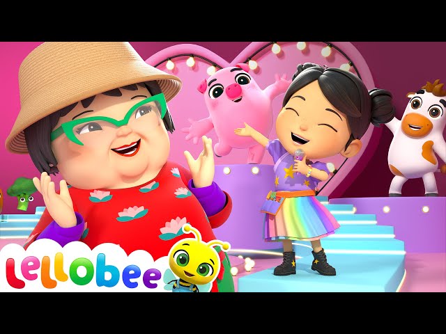 I Love Grandma - She is a Superstar! | Lellobee Nursery Rhyme Songs - Kids Karaoke