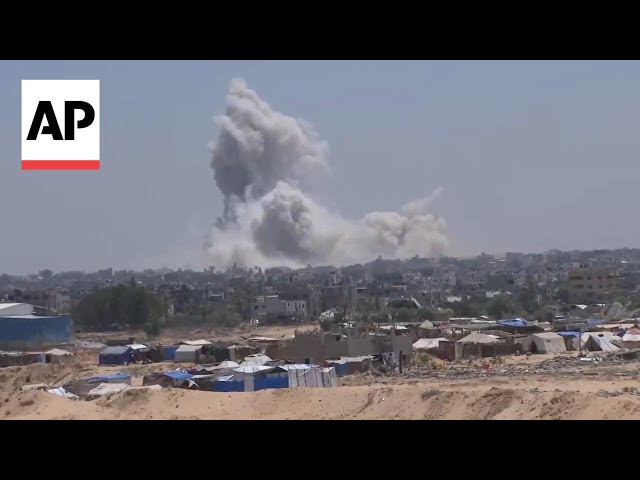 Huge smoke cloud erupts after explosion in southern Gaza