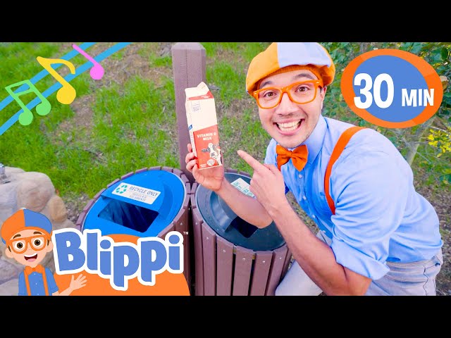 Recycle for the Earth Song | Blippi Music for Children | Nursery Rhymes for Babies