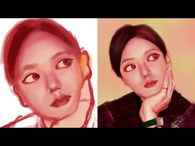 블랙핑크 지수 (BLACKPINK JISOO) 팬아트,  "새침한 표정으로"