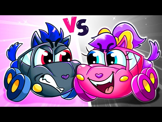 Pink vs Black Song 🖤💖 Learn Colors for Kids 🚒🚙 Baby Cars