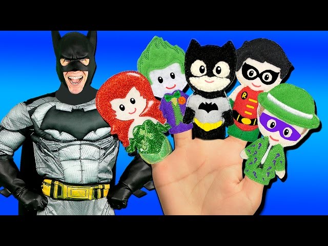 Batman Finger Family Song - Superheroes and Villains! Batman, Joker, Riddler, Catwoman