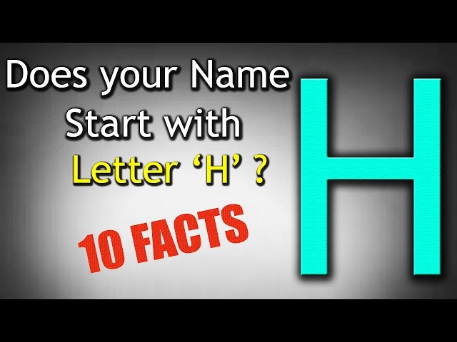 10 Facts about the People whose name starts with Letter 'H' | Personality Traits