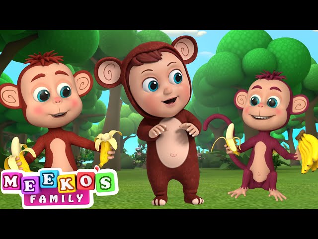 Baby Monkey Song 😻🐵🍌 | Animals For Kids | Meeko's Family