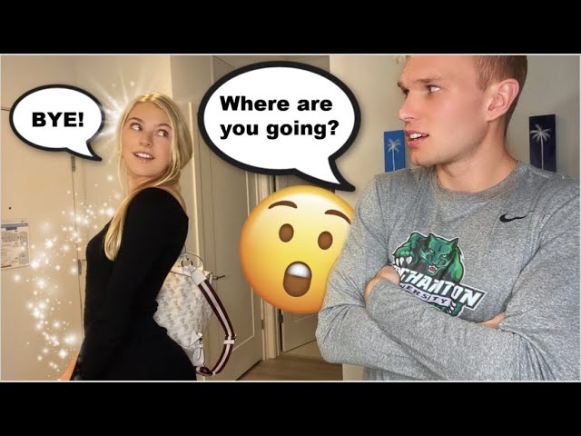 Wearing A Hot Outfit Then Leaving Him! *Cute Reaction*