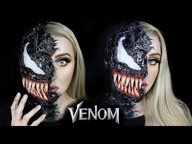 Halloween Venom Makeup Tutorial  | How to make a Latex Prosthetic