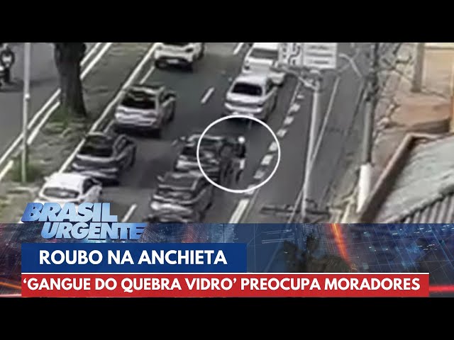 'Gangue do quebra vidro' ataca motoristas na rodovia Anchieta, em São Paulo | Brasil Urgente