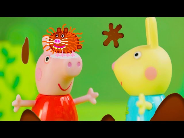 Peppa Pig Visits the Muddy Petting Farm! Toy Videos For Toddlers and Kids