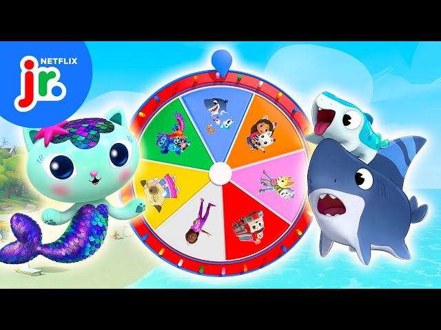 Mystery Wheel of Summer Fun! ☀️ Sharkdog, Gabby's Dollhouse & More! | Netflix Jr