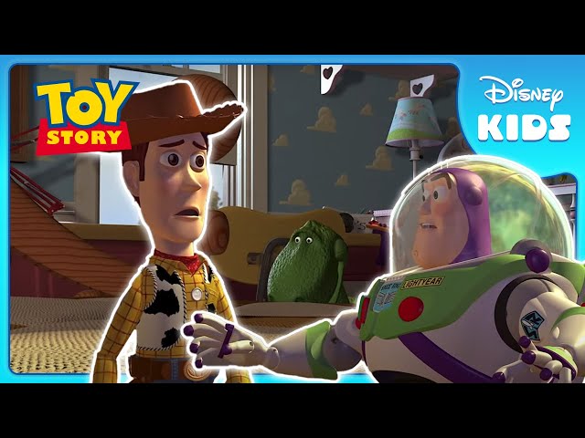 Woody Meets Buzz! 🤠👨‍🚀 | Toy Story | Disney Kids