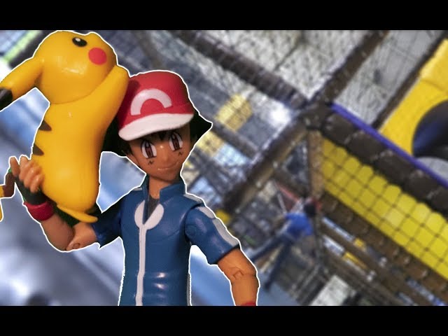 Ash and Pikachu in a Softplay Place - Toy Adventures | WWTV