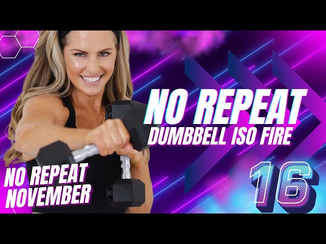 38-Minute NO REPEAT Dumbbell ISO Fire FULL BODY WORKOUT (Day #16)
