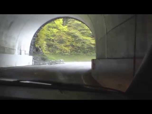 Honking through a tunnel.