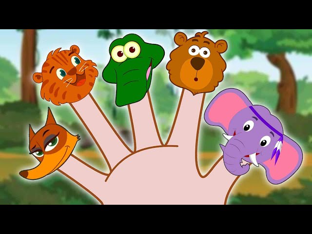 Finger Family Song + Wild Animals Songs and Rhymes By Nursery Rhymes Club