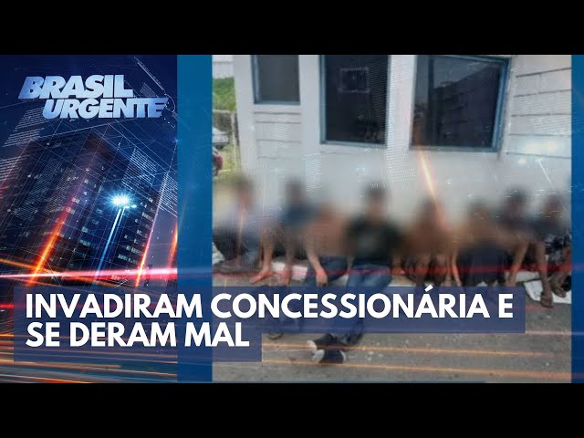 Reféns na concessionária: criminosos trocam tiros com a polícia | Brasil Urgente