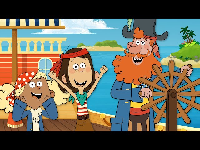 Learn Letters A to E with Captain Seasalt and the ABC Pirates | Cartoons For Kids