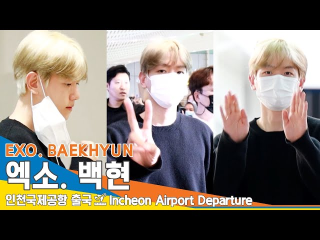 엑소 백현, 금발의 만찢남 '뽀쏭 뽀송' (출국)✈️EXO 'BAEKHYUN' Airport Departure 23.6.10 #Newsen