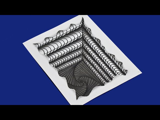 How To Draw 3D Hole Illusion / Trick Art Drawing on Paper
