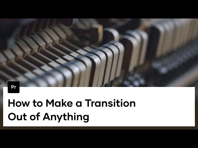How To Make A Transition In Premiere Out Of Anything | Tutorial