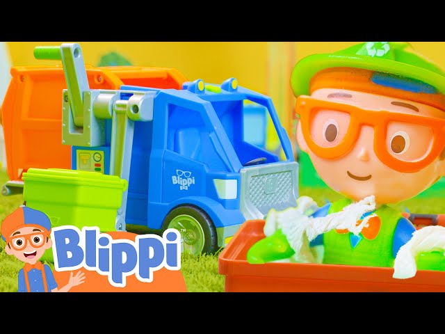 BLIPPI TOY MUSIC VIDEO! | Blippi Garbage Truck Song! | Vehicle Songs for Kids