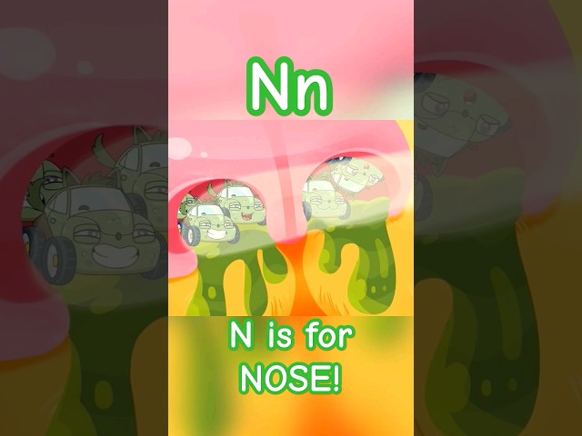 N is for Nose! Learn ABC with Baby Cars #babycars #abc #nose #boogers