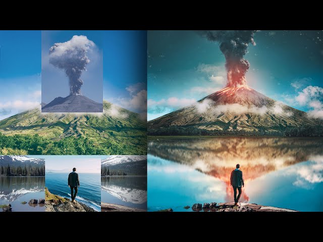 How to Turn Stock Photos Into a Piece of Art | Volcano PhotoManipulation Tutorial
