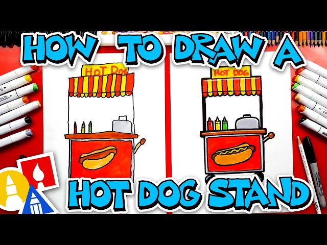 How To Draw A Hot Dog Stand