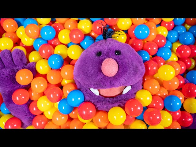Learn About the Colors Green, Purple, & Orange in the Super Duper Ball Pit