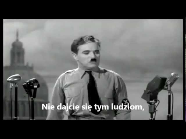 Najlepsza przemowa w historii - Charlie Chaplin NAPISY PL The Great Dictator