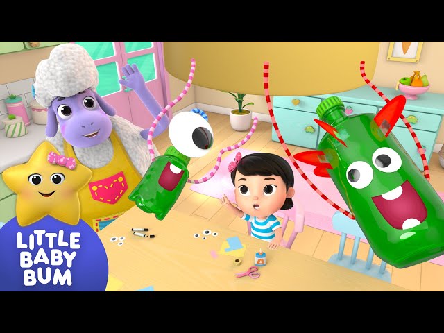 Five Green Bottles⭐ Mia's Learning Time! LittleBabyBum - Nursery Rhymes for Babies | LBB